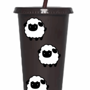 24oz Reusable Tumbler with Straw Black