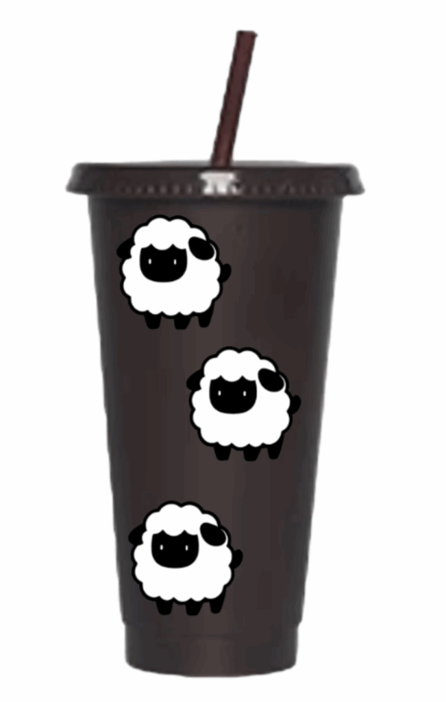 24oz Reusable Tumbler with Straw Black