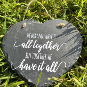 Personalised Slate Heart Decoration