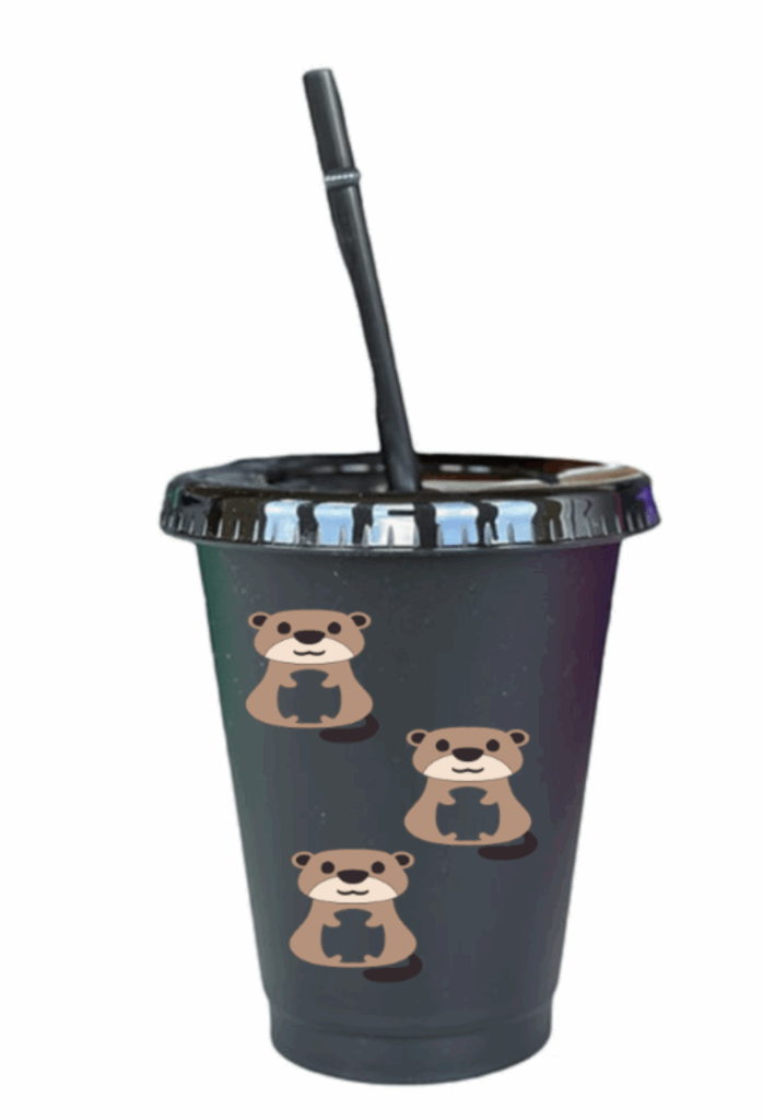 16oz Reusable Tumbler with Straw Black