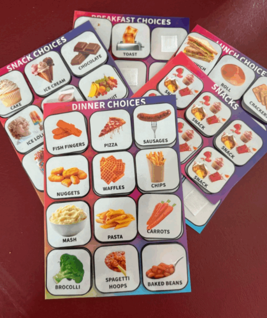 Visual Communication Boards for Food Choices – Ideal for Children and SEN Support