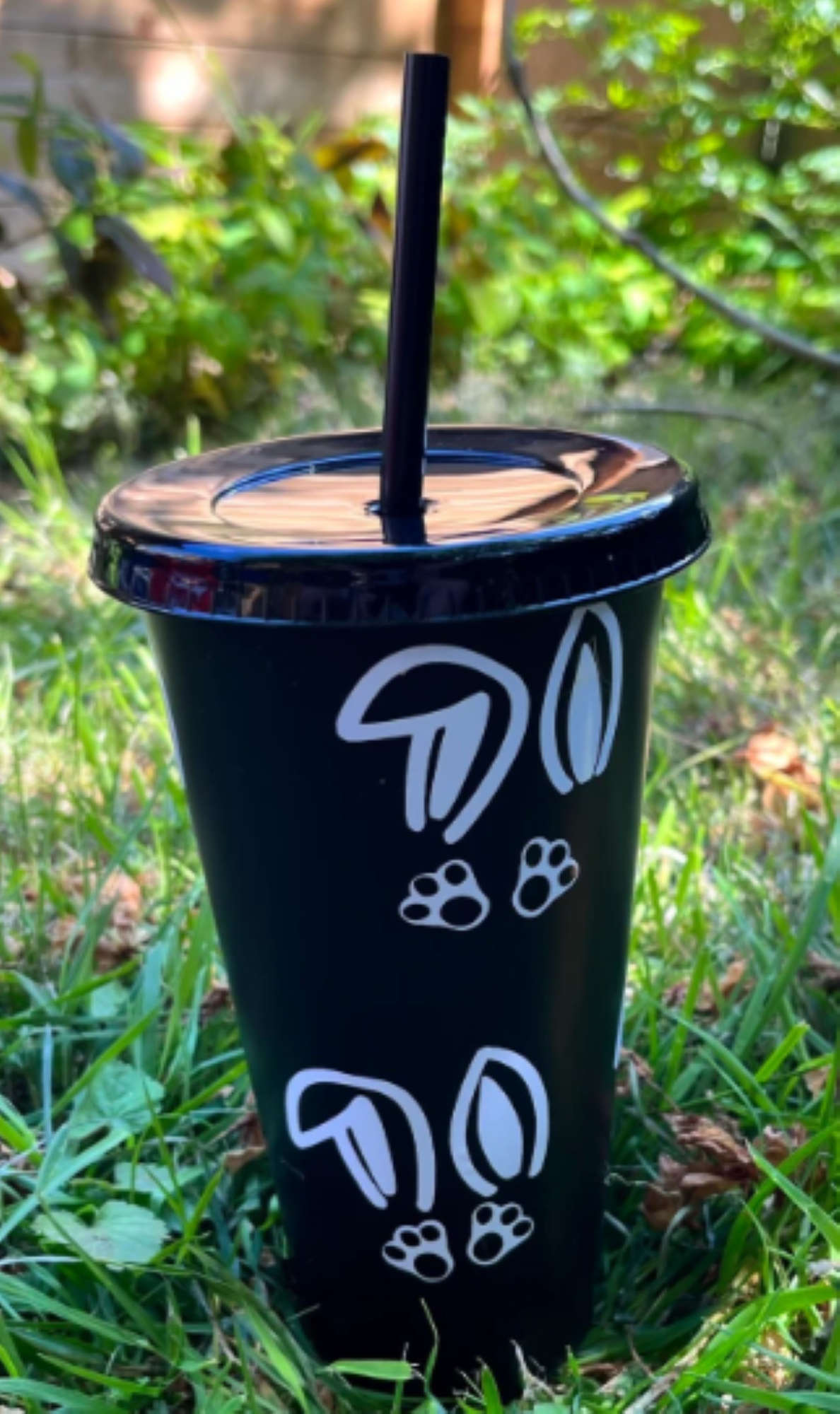 24oz Reusable Tumbler with Straw Black - Image 20
