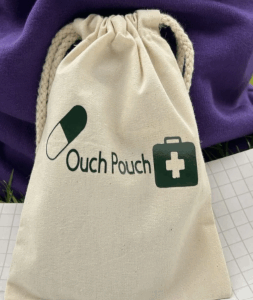Small personalised drawstring bag