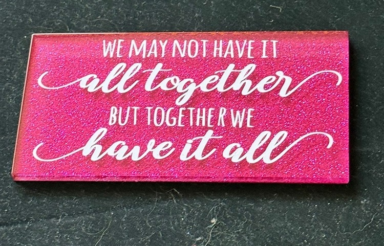 Glitter Family Plaque: Quote Sign