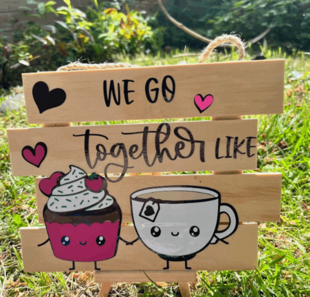 Natural Wood Hanging Sign – Home Decoration