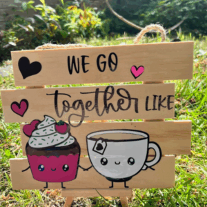 Natural Wood Hanging Sign – Home Decoration