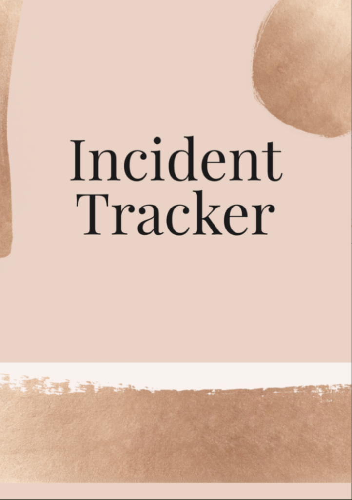 Printed Incident Tracker: Detailed Record Keeping